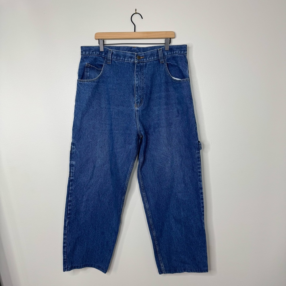 Vintage Nike Air Carpenter Baggy Wide Leg Jeans Nike Air Logo Y2K Size 36